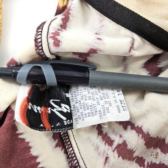 Vtg Cazimi 80s 1 Piece Halter Top Bikini Cut Leopard Animal Print Black Brown M - Picture 11 of 13